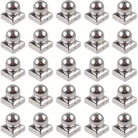 Baumarktplus 25x Pfostenkappe Abdeckkappe Edelstahl - Kupfer - verzinkt - Pyramide - Kugel... 101x101 mm Edelstahl Kugel