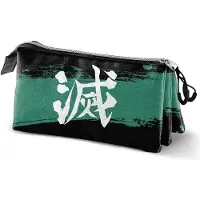 KARACTERMANIA Demon Slayer Sutoriku Triple Mäppchen Grün,Schwarz Mann Grün,Schwarz One Size