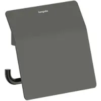 Hansgrohe AddStoris S Toilettenpapierhalter 41783340 mit Deckel, brushed black chrome