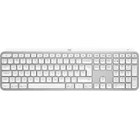 Logitech Master MX Keys S for Mac, Kabellos, RF Wireless + Bluetooth, Scherenschalter, QWERTY, LED, Aluminium, Weiß