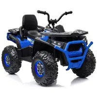 Wisam Leantoys Elektro Quad XMX607 Blau Ledersitz EVA-Reifen LED Frontscheinwerfer 2x45W