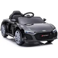 Lean cars Single electric car for children AUDI R8 A300, black