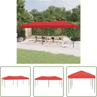 The Living Store Partyzelt Faltbar Rot 3x6 m