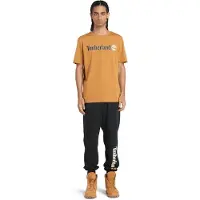 Timberland Linear Logo Short Sleeve Tee Medium Brown Größe: M | Bedruckte T-Shirts Outlet | Herren | Braun