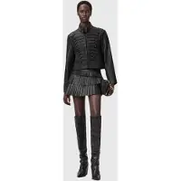 AllSaints Nara Pleat Skirt Black Größe: 10 | Miniröcke Outlet | Damen | Schwarz