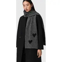 AllSaints Amore Scarf Charcoal Grey Größe: OS | Schals Outlet | Damen | Schwarz