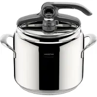Lagostina Diva 012022010509, 9 l, Induktion, Versiegelte Platte, Gas, Halogen, Elektro, Keramik, Edelstahl, 24 cm, Edelstahl, Edelstahl