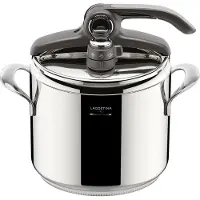 Lagostina Diva 012022010507, 7 l, Induktion, Versiegelte Platte, Gas, Halogen, Elektro, Keramik, Edelstahl, 22 cm, Edelstahl, Edelstahl