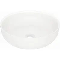 Steinberg Serie 440 Aufsatzwaschtisch, rund, 400x400x130mm, SOLIDSurface, ohne Hahnloch, ohne Überlauf, 4406115W