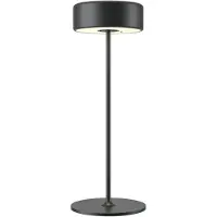 Licht-Erlebnisse Tischleuchte Aluminium LED mit Dimmer Touch Funktion rund Ø 12 cm 34,5 cm Schwarz Farbwechsel 2200-4000 K