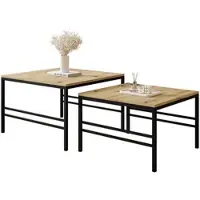 Idohome - Moderner Couchtisch FORMA 2in1 70/60 cm, für das Wohnzimmer mit Metalgestell Kaffeetisch Wohnzimmertisch Sofatisch Schwarz / Artisan