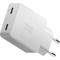 Native Union , USB-C Doppel-Ladegerät 65W PD GaN, Weiß
