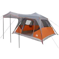 vidaXL Familienzelt mit Dach Grau und Orange 305 x 275 x 190 cm