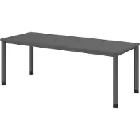 Bümö Schreibtisch Serie-H - Nachbildung: Graphit, Gestell: Graphit, Größe: 200 x 80 cm