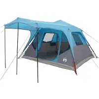 vidaXL Familienzelt Blau 305 x 275 x 190 cm Polyester und Stahl
