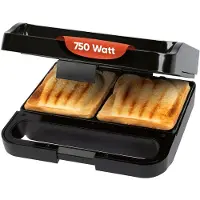 ProfiCook Sandwichmaker | muschelförmige Sandwiches mit extra viel Füllung | antihaftbeschichtet | XXL-Toastscheiben | 750 Watt Toaster Sandwichtoaster | Backampel | Sandwich Maker | PC ST 1297