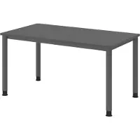 Bümö Schreibtisch Serie-H - Nachbildung: Graphit, Gestell: Graphit, Größe: 140 x 80 cm