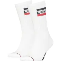 Levi's Unisex 2er Pack Sportsocken - Regular Cut SPRTWR, Logo, einfarbig