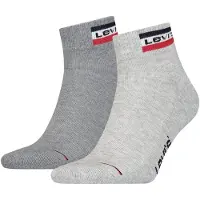 Levi's Kurzsocken "Socken 2er Pack", Damen, Gr. 39-42, grau, Obermaterial: 83% Baumwolle CO. 15% Polyamid PA. 2% Elasthan EL., Socken Kurzsocken