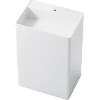 Steinberg Serie 445 Standwaschtisch, eckig, 600x420x900mm, SOLIDSurface, 1 Hahnloch, mit Überlauf, Mattweiß, 4457110W