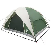 vidaXL Campingzelt mit Regenhaube wasserdicht 4 Personen Grün