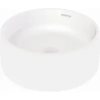 Steinberg Serie 440 Aufsatzwaschtisch, rund, 415x415x150mm, SOLIDSurface, ohne Hahnloch, mit Überlauf, 4406210W