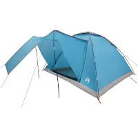 vidaXL Campingzelt 6 Personen Blau Polyester und Stahl