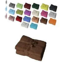 EXKLUSIV HEIMTEXTIL Duschtuch 2er Set 70 x 140 cm Schokobraun