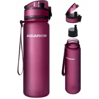 AQUAPHOR Wasserfilterflasche + 1 Wasserfilterpatrone 0,35 L kastanienbraun