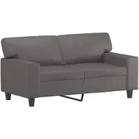 vidaXL 2-Sitzer-Sofa Grau 120 cm Kunstleder