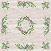 Duni Dunicel Mitteldecken 84 x 84 cm Winter Greenery, 100 Stk/Krt (5 x 20 Stk)