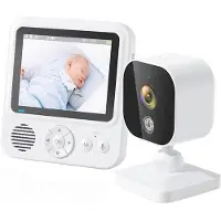 Melitt Kabelloses 2,8-Zoll-Babyphone mit Kamera, Audio, 2-Wege-GespräCh, Video-Babyphone, IPS-Bildschirm, Baby-Videotelefon, Baby-Nanny - EU-Stecker