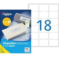 Agipa Universal-Etiketten, 63,5 x 46,6 mm, weiß