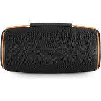 Nedis SPBT3026BK - Tragbarer Bluetooth-Lautsprecher mit 60 W Ausgangsleistung - Kompaktes Design - LED-Lichteffekte - Schwarz/Orange