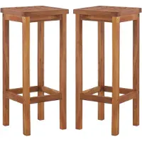 vidaXL Barhocker 2 Stk. Massivholz Akazie
