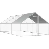 vidaXL Outdoor-Hühnerkäfig 2,75x6x1,92 m Verzinkter Stahl