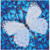 Diamond Dotz Diamond Painting Set - Flutterby White Schmetterling 30x30 cm