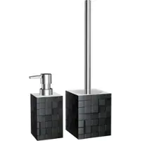 Sanilo Badezimmer Set Seifenspender und WC Bürste Cube