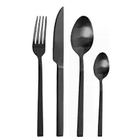 Pinti Inox Besteck-Set "DUKE CARBON", (Set, 24 tlg.), in moderner und zeitloser Formgebung