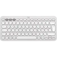 Logitech Pebble Keys 2 K380s, Mini, Kabellos, Bluetooth, Scherenschalter, QWERTZ, Weiß