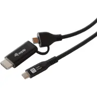 Equip 2-in-1 USB-C-auf-C- + HDMI-Kabel, 1,0m, PD100W, 4K/60Hz, 20 Gbit/s