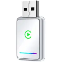 Zandona 2IN1 Wireless CarPlay für Android Auto USB Adapter Dongle Box Plug Wandelt Kabelgebundenes CarPlay in Kabelloses A
