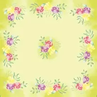 Duni Dunicel-Mitteldecke 84 x 84 cm Soft Tropics, 100 Stk/Krt (1 x 100 Stk)
