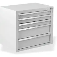 Proregal Schubladenschrank Kobra mit 5 Schubladen | HxBxT 60x70x43,5cm | Lichtgrau