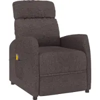 Syfax Massagesessel Dunkelbraun Stoff