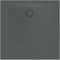 Bette BetteFloor Side Duschwanne mit Minimum-Wannenträger und BetteAntirutsch Pro, 1000x1000mm, 3382-403AE,T1, Farbe: Smoke