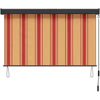 vidaXL Rollo Mehrfarbig 180 x 250 cm Stoff und Aluminium