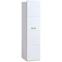 Masseno Drehtürenschrank MANTI 45/182,6/49,7cm 1-türig Weiß