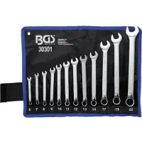 Bgs 30301 Maulringschlüssel-Set, Ringseite gekröpft, 6-22 mm, 12-tlg.