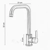 Faizee Home STEEL Küchenarmatur – 360° drehbar, stehend Schwarz